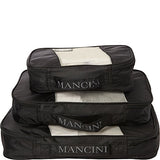 Mancini Leather Goods Pack'Em In Travel Packing Cubes (Black)