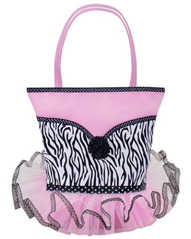 Sassi Designs Zebra Small Tutu Tote Size Small: 11" X 10.5" X 4"