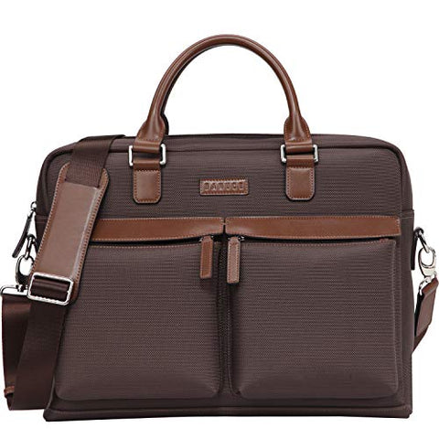 Banuce Large Capacity Waterproof Nylon Faux Leather 15.6 inch Laptop Messenger Bag for Men Business