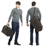 Polare 23'' Duffle Retro Thick Cowhide Leather Weekender Travel Duffel Luggage Bag