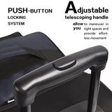 Coolife Rolling Duffel Travel Duffel Bag Wheeled Duffel Suitcase Luggage 8 Pockets