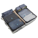 6 Set Packing Cubes/Travel Cubes - Travel Organizers with Shoe Bag-Gray