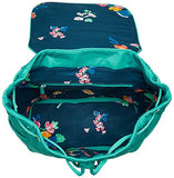 Vera Bradley Women's Drawstring Backpack, Turquoise Sea