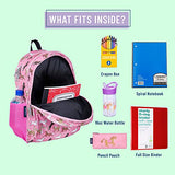 Wildkin 15 Inch Kids Backpack for Boys & Girls, 600-Denier Polyester Backpack for Kids, Features Padded Back & Adjustable Strap, Perfect Size for School & Travel Backpacks, BPA-free (Horses in Pink)