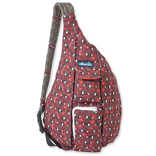 Sac Bandoulière KAVU Rope Bag - Toile De Coton - Sangle Réglable En Corde - 2 Compartiments - Pour Randonnée, Ville