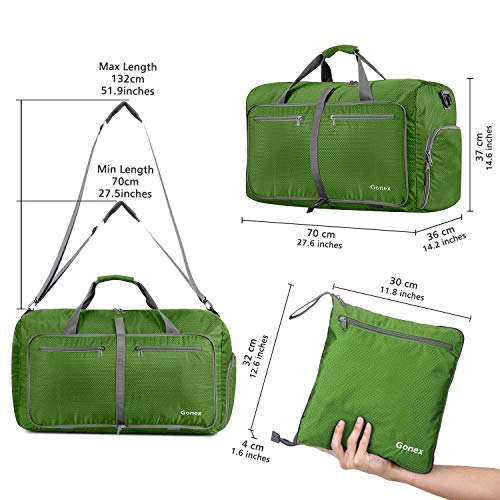 Gonex 80L Packable Travel Duffle Bag, Large Lightweight Luggage Duffel ...