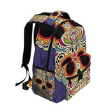 Backpack Travel Paisley Skull School Bookbags Shoulder Laptop Daypack College Bag for Womens Mens