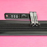 AmazonBasics Geometric Luggage Expandable Suitcase Spinner 28-Inch, Pink