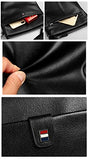 Saierlong New Mens Black Genuine Leather Briefcase Messenger Bags Business Handbags