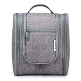 Hanging Travel Toiletry Bag Cosmetic Make up Organizer for Women and Men (Grey)