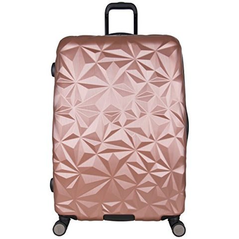 Aimee Kestenberg Women'S 28" Abs Expandable 8-Wheel Upright Checked Luggage, Rose Gold