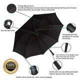 Procella Golf Umbrella 62 Inch Large Oversize Windproof Waterproof Automatic Open Rain & Wind Resistant Vented Double Canopy Best Golf-Sized Stick Umbrellas for Men and Women Sturdy Portable (Black)