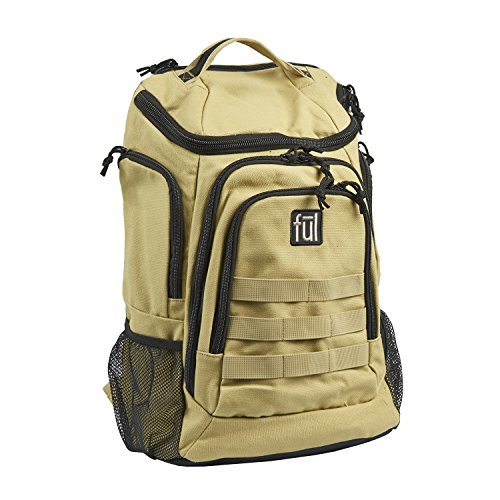 Ful Elite Tactical Laptop Backpack, Fits Laptops up to 17", Khaki