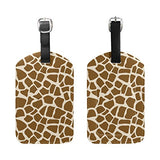 Cooper Girl Giraffe Skin Luggage Tag Travel Id Label Leather For Baggage Suitcase 1 Piece