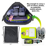 BeeGreen 2 Pieces 22.4"L x 18.1"W Drawstring Backpack Bags Bulk X-Large Sports Cinch Sack Gym String Bags Machine Washable Black