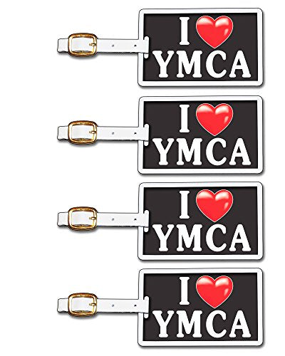 Tag Crazy I Heart Ymca Four Pack, Black/White/Red, One Size
