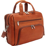 Kenneth Cole Reaction Colombian Leather Dual Compartment Expandable 15.6" Laptop Portfolio, Cognac