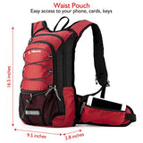 MIRACOL Hydration Backpack with 2L Water Bladder, Thermal Insulation Pack Keeps Liquid Cool up to 4 Hours, Perfect Outdoor Gear for Skiing, Running, Hiking, Cycling (Red)