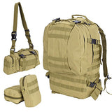 Aw Mud Color Waterproof Camping Bag 23X19X5.5" Oxford Nylon Backpack Travel Military Tactical