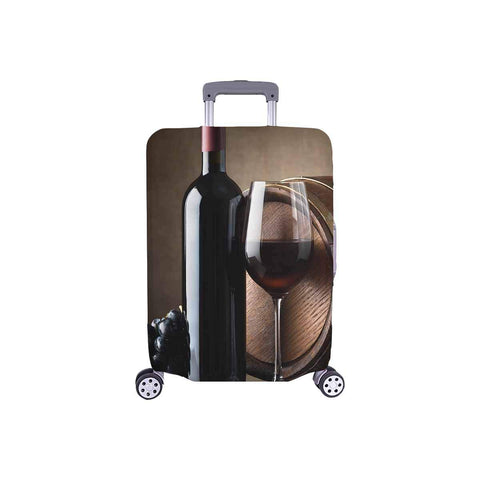 InterestPrint Funny Red Wine Bottle Grapes Travel Luggage Cover Suitcase Baggage Protector Fits 18"-21" Luggage