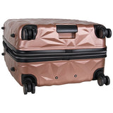 Aimee Kestenberg Women'S 28" Abs Expandable 8-Wheel Upright Checked Luggage, Rose Gold