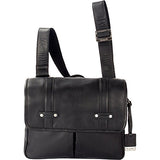 Bugatti Perreira Leather Messenger Bag (Black)