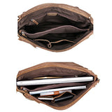 Genuine Leather Laptop Messenger Office Briefcase Vintage College Bag Businessman Bag