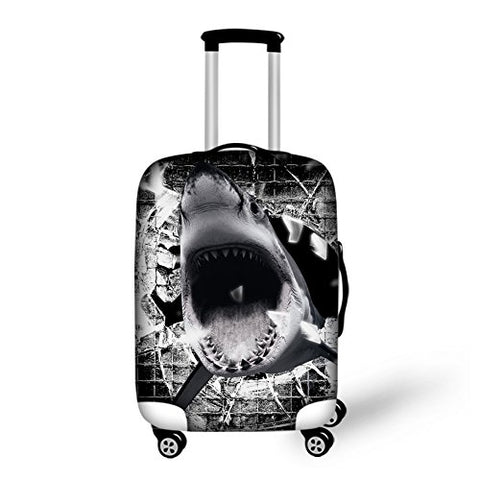 Bigcardesigns Shark Dust-proof Travel Luggage Covers for 26"-30" Suitcase Elastic