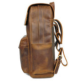 S-Zone Casual Crazy Horse Real Genuine Leather Backpack Fashion Bag Daypack