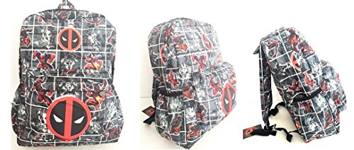 Marvel Deadpool Comic Full Size Backpack 16" (Grey)