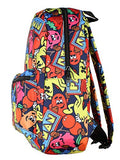 Bioworld Pac-Man Characters All-Over Scene Backpack