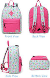 Preschool Girls Backpack,VASCHY Little Girls Backpacks for Toddler with Chest Strap Cute Pineapple Flamingos