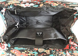 Trendy Flyer Computer/Laptop Rolling Bag 4 Wheel Case Flower Black