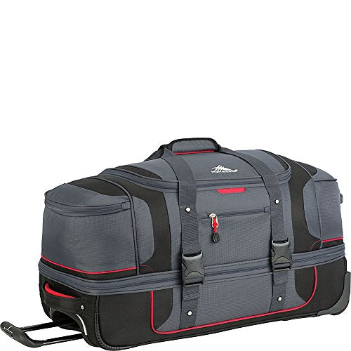 High Sierra Cermak 26" Wheeled DropBottom Duffel (Mercury/Black/Crimson)
