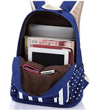 S Kaiko Canvas Backpack School Bakcpack For Women And Men Polka Dots And Stripe School Bag