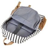 Damara Womens Suede Yoked Striped Canvas Backpack,Pink