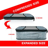 Compression Packing Cubes Travel Luggage-Organizer Set Packs More in Less Space