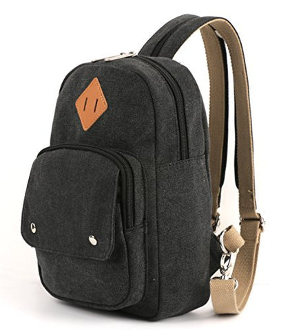 Hitop Lightweight Mini Backpack Cute Fashion Small Bag Daypack For Women (Black)