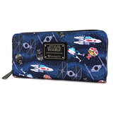 Loungefly Star Wars Chibi Ships Mini Backpack and Wallet Set (Multi)