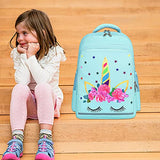 CAMTOP Backpack for Kids Girls School Backpack with Lunch Box Preschool Kindergarten BookBag Set (Mint Green-Unicorn)