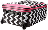 Rockland 4 Piece Luggage Set, Pink Chevron, One Size