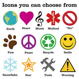 Buttonsmith Custom Luggage Tags - Set of 3 - Customize With Your Text - Designed, Printed, and