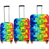 Atm Luggage 3-D Rainbow 3-Piece Hardside Spinner Luggage Set