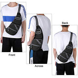 G4Free Black Sling Bag Chest Crossbody Bag Lightweight Sling Backpack One Strap Shoulder Backpack