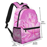 Multi leisure backpack,Lotus Flower Design, travel sports School bag for adult youth College Students