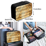 Travel Bags Vintage Music Note Portable Foldable Trolley Handle Luggage Bag