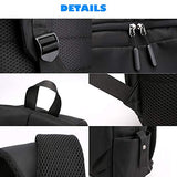 Waterproof 15" Laptop School Backpack Leisure Travel Backpack Student Bookbag Anti-theft Backpack Notebook Computer Backpack (Light Grey)