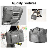 Foldable Lightweight Nylon Duffel Luggage Bag Tote for Travel Gym 4 Colors (Grey)