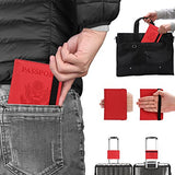 Passport Holder Cover Wallet Case - DESERTI BRANDS Leather RFID Blocking For Women Men - Red