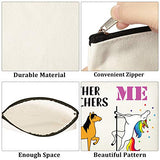 2 Pieces Teachers Gifts for Women, Unicorn Makeup Bags Appreciation Graduation Gifts for Teachers Personalized Cosmetic Cases Portable Storage Bag with Zipper (White,Other Teachers Me)